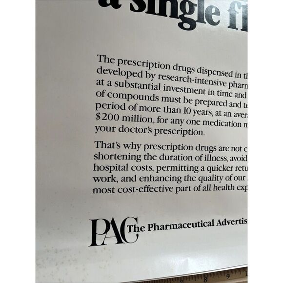 Vintage Pharmaceutical Lobbying R&D Expense Pharmacy Poster Pharmacist Promo - Picture 6 of 9